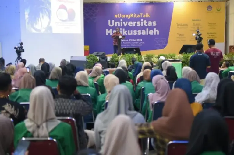 Mahasiswa unimal hadiri kuliah umum yang digelar Kemenkeu, (Foto: istimewa)