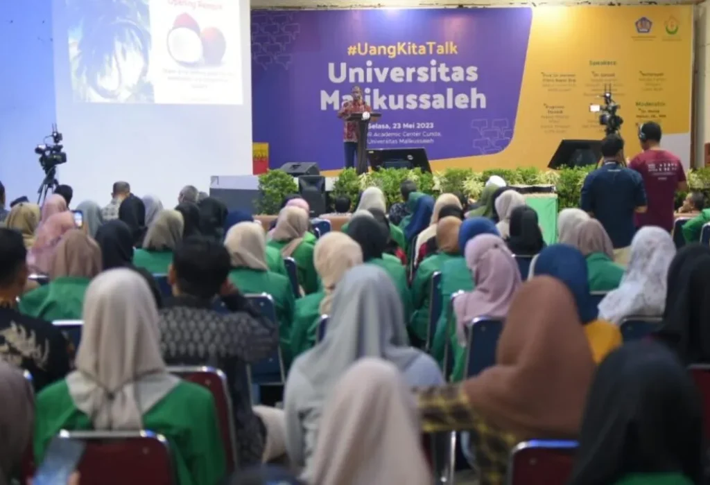 Mahasiswa unimal hadiri kuliah umum yang digelar Kemenkeu, (Foto: istimewa)