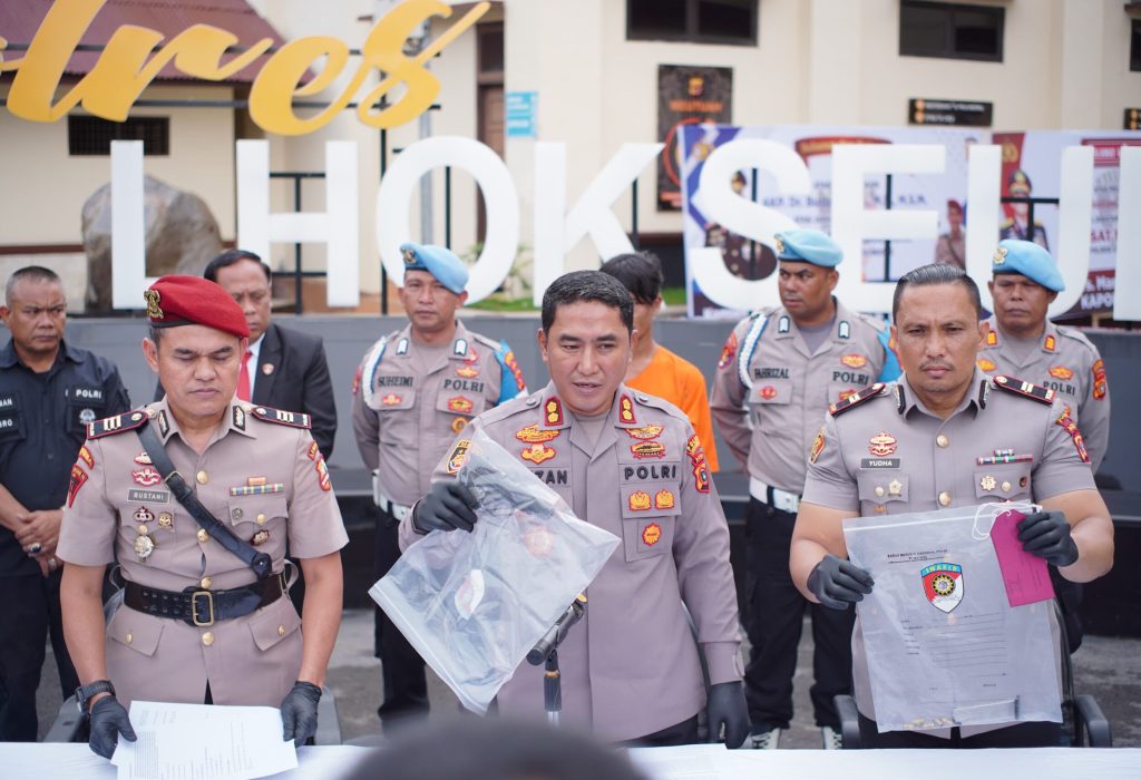 Foto: pelaku berinisial AG, warga Dusun Mancang, Gampong Lancang Barat, Kecamatan Dewantara, Kabupaten Aceh Utara