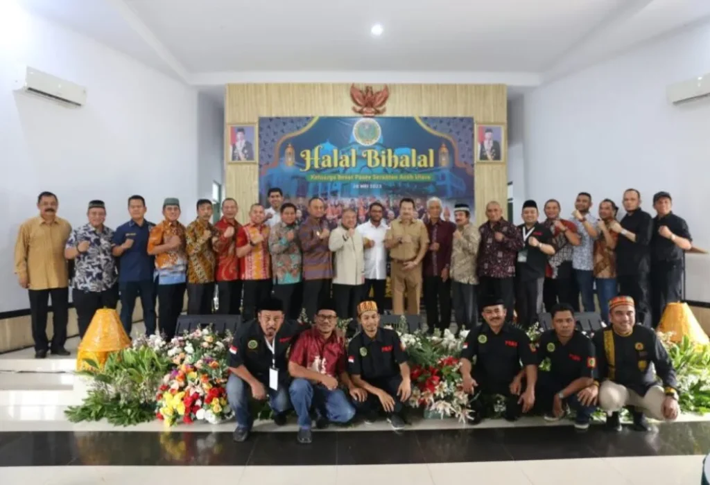 Pj Walikota Lhokseumawe menghadiri acara bihalal aceh seratoe