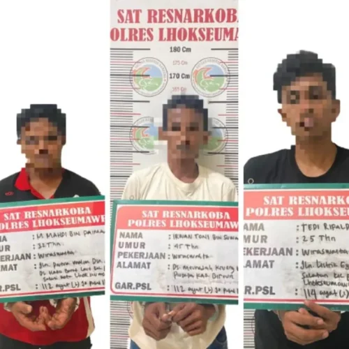 Foto: Tiga Tersangka Penyalahgunaan Narkotika