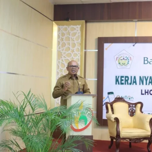Foto: Sekda Aceh Utara, Dr A Murtala, MSi membuka kegitan kewirausahaan bagi 454 ASN jelang Pensiun