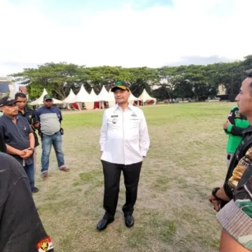 FOTO: Pj Walikota Lhokseumawe Tinjau Persiapan Kedatangan Kemendagri di lapanganm Hiraq