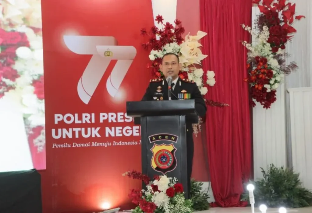 FOTO: Kapolres Lhokseumawe AKBP Henki Ismanto, SIK saat memberikan Pesan Kepada Anggotanya