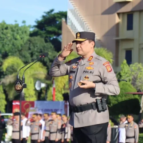 FOTO: Kapolda Aceh Irjen Ahmad Haydar memimpin upacara korp raport