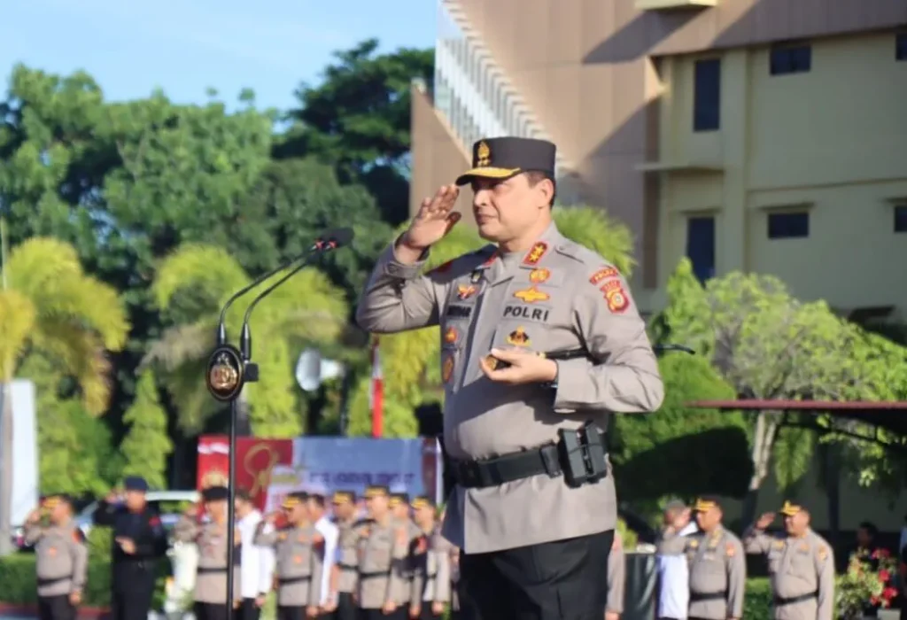 FOTO: Kapolda Aceh Irjen Ahmad Haydar memimpin upacara korp raport