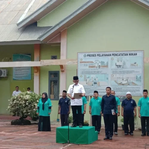 Foto: Pj. Bupati Aceh Jaya, Dr. A. Murtala., M.Si., Bacakan Amanat Menteri Agama RI