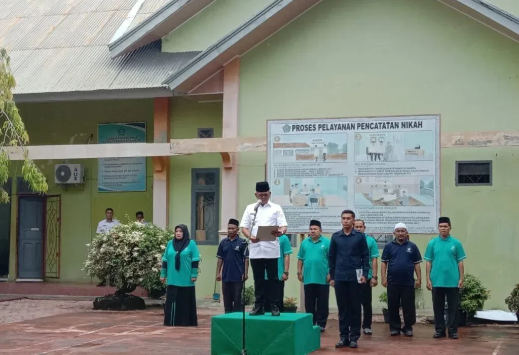 Foto: Pj. Bupati Aceh Jaya, Dr. A. Murtala., M.Si., Bacakan Amanat Menteri Agama RI