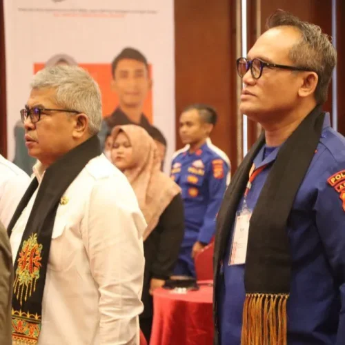 Foto: Direktur Polisi Air dan Udara (Dirpolairud) Polda Aceh Kombes Risnanto, mewakili Kapolda Aceh mengikuti kegiatan Focus Group Discussion (FGD) yang digelar oleh Badan Eksekutif Mahasiswa (BEM) Nusantara Aceh di Hotel Hermes Banda Aceh, Rabu 20 Maret 2024.