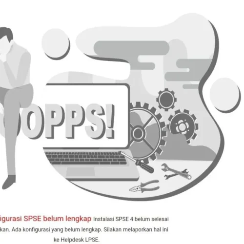 Foto: Aplikasi LPSE Prov Aceh error