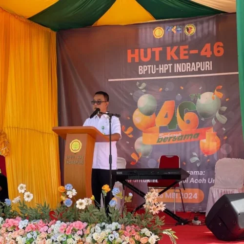 Foto: Pemerintah Aceh mengapresiasi komitmen tim Balai Pembibitan Ternak Unggul dan Hijauan Pakan Ternak (BPTU-HPT) Indrapuri, yang telah berkomitmen dan berinovasi dalam pelestarian plasma nutfah dan peningkatan produktivitas benih serta bibit ternak Aceh.