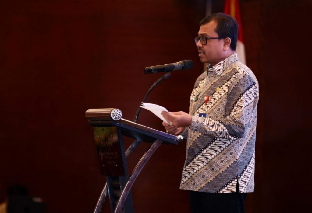 Foto: Pj Sekda Aceh Azwardi Memberi Sambutan pada Acara Rapat Koordinasi Pencegahan Korupsi "Sinergitas Antar Lembaga Dalam Pencegahan Korupsi Terintegrasi" kamis 30/5/2024 di hermes hotel