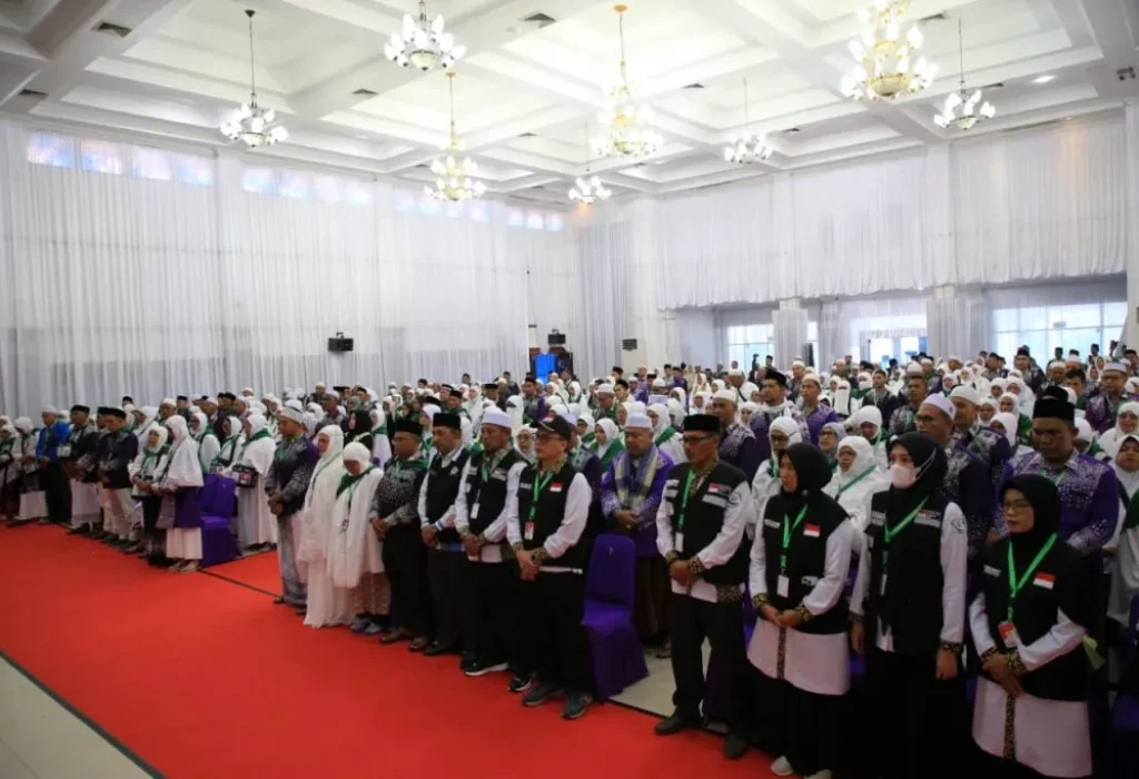 Foto: Calon Jemaah Haji asal Aceh Utara di komplek Asrama Haji Banda Aceh