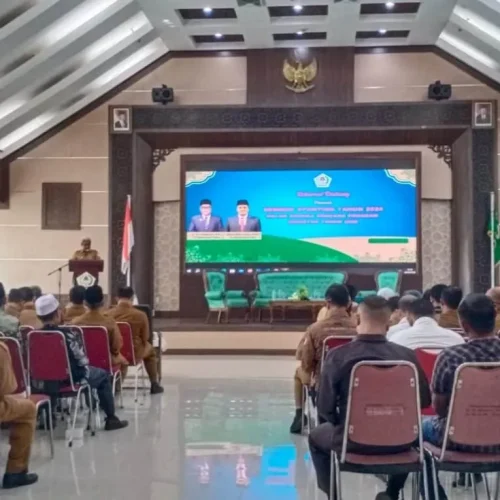 Foto: Pj Bupati Aceh Utara, Mahyuzar membukan kegitan Rembuk Stunting Tahun 2024