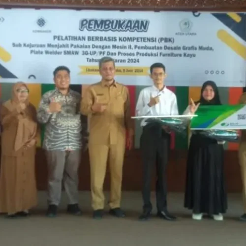 Foto: Pj Sekda Aceh Utara Buka Pelatihan Berbasis Kompetensi diselenggarakan BPVP KEMNAKER RI