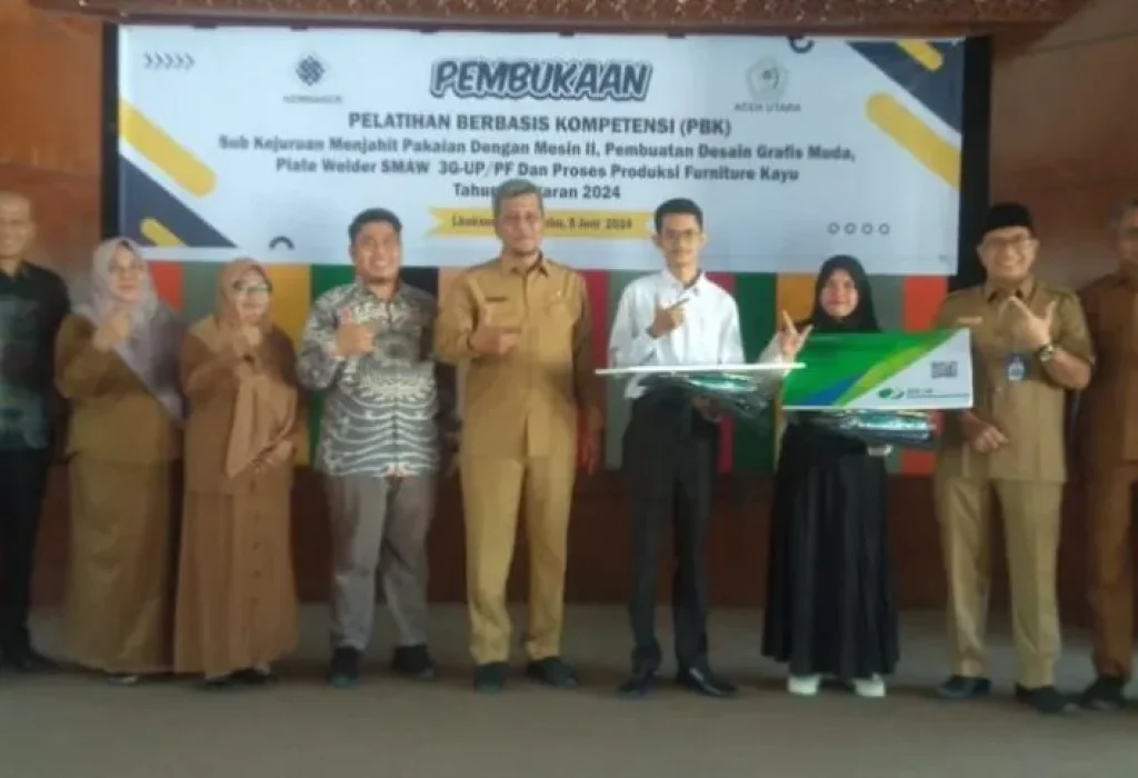 Foto: Pj Sekda Aceh Utara Buka Pelatihan Berbasis Kompetensi diselenggarakan BPVP KEMNAKER RI