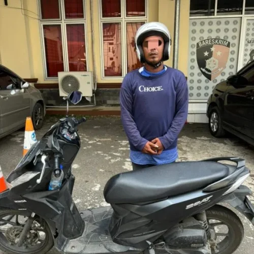 Foto: Tersangka  IP (34 thn) Begal Payudara