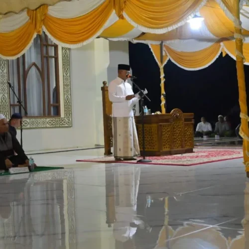 Foto:  Pj. Bupati Murtala mengajak masyarakat Aceh Jaya untuk menjadikan momen Tahun Baru Islam ini sebagai momentum untuk introspeksi dan muhasabah diri