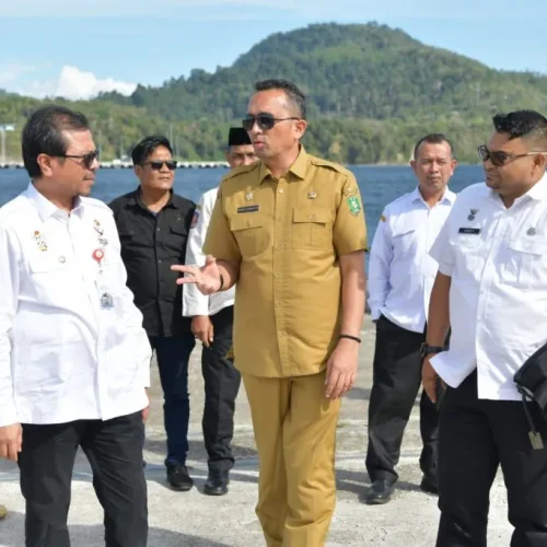 Foto: Pj Sekda meninjau lokasi pengerjaan Venue Selam Laut di Pelabuhan CT-1
