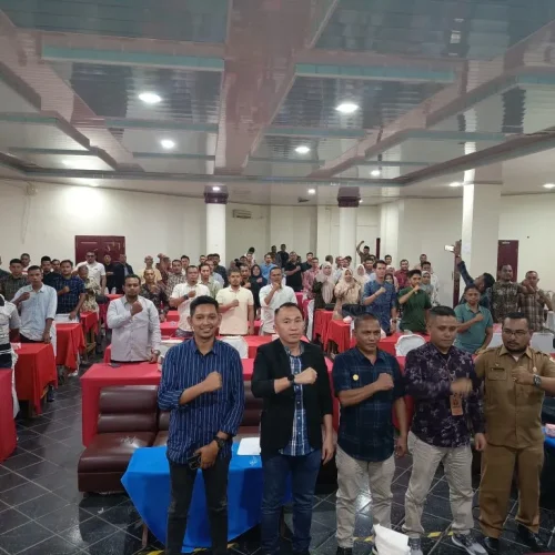 Foto: Panwaslih Aceh Utara Mengelar Rapat dengan PanwaslihCam di lido Graha