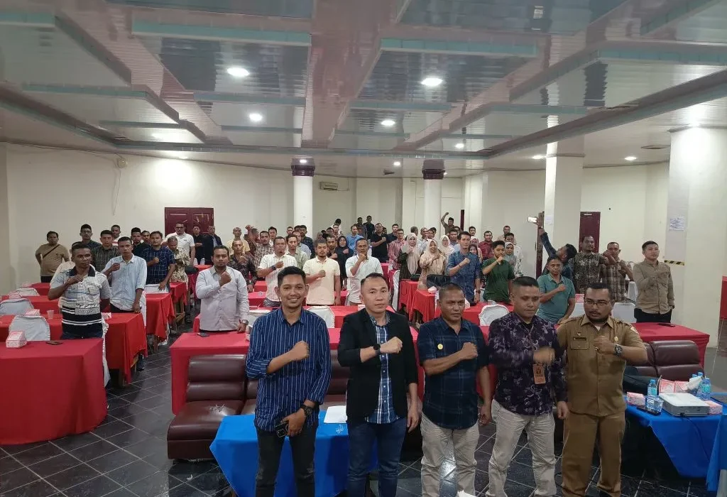 Foto: Panwaslih Aceh Utara Mengelar Rapat dengan PanwaslihCam di lido Graha