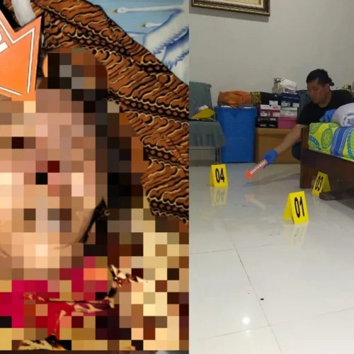 Foto: Unit Inafis Sat Reskrim Polres Lhokseumawe melakukan olah tempat kejadian perkara (TKP) terkait penemuan seorang perempuan dalam kondisi meninggal dunia di rumah toko (ruko) yang juga berfungsi sebagai tempat praktek dokter di Jln. Merdeka, Gampong Kuta Blang, Kecamatan Banda Sakti, Kota Lhokseumawe, Senin (08/10/2024) malam.