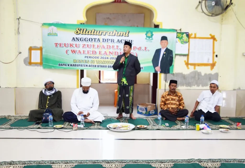 Foto:  Anggota Dewan perwakilan Rakyat (DPR) Aceh, Teuku Zulfadli, S.Pd.I yang akrab disapa Waled Landing ini melakukan Reses Perdana di Kabupaten Aceh Utara dan Kota Lhokseumawe.