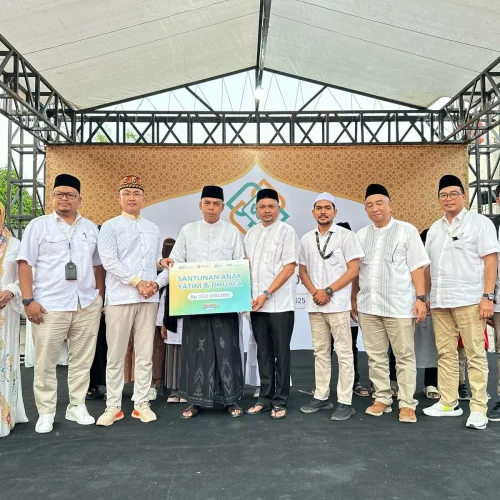 Foto: Bank Syariah Indonesia dan BSI Maslahat Serahkan Rp 350 juta Bantuan Yatim Dhuafa kepada Baitumal Aceh Utara dan Kota Lhokseumawe