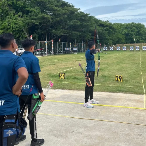 Foto: Tim panahan Aceh Utara ambil bagian Dalam ajang Pra Pekan Olahraga Aceh (Pra PORA) 2025, yang digelar di Banda Aceh