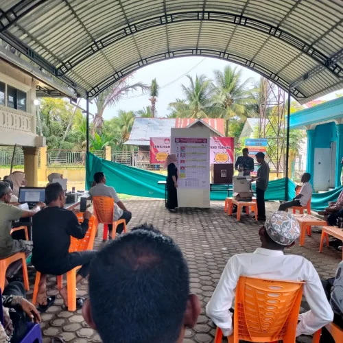 Foto: Proses pemilihan Geuchik Gampong Matang Tunong, Kecamatan Lapang, Kabupaten Aceh Utara
