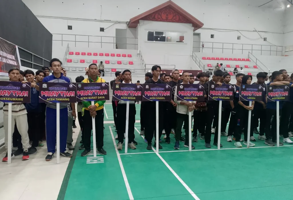 Foto: Para Kontingen MuayThai dari berbagai kabupaten kota