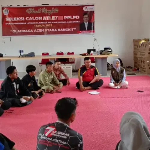 Foto: Penyeksiaaan Atlet Pancak silat di gedung PPLPD Aceh Utara