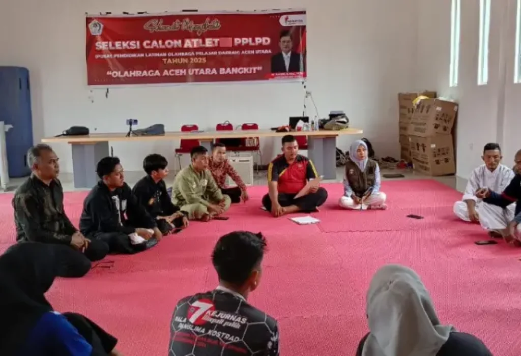 Foto: Penyeksiaaan Atlet Pancak silat di gedung PPLPD Aceh Utara